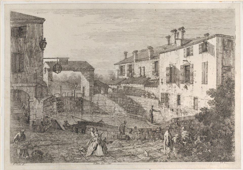 Le porte del Dolo- the oval basin of the locks at Dolo Met DP885827