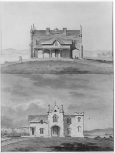 Knoll for William and Philip R. Paulding, Tarrytown (south and east -front- elevations) MET MM39371