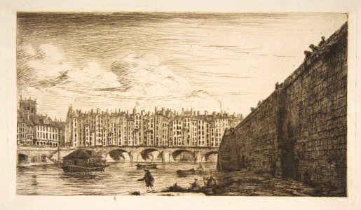 Le Pont-au-Change, vers 1784 (Pont-au-Change, Paris, circa 1784, after Nicolle) MET DP813230