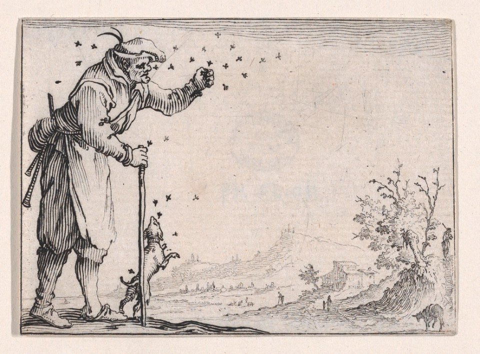 Le Paysan Assailli par les Abeilles (The Peasant Attacked by Bees), from Les Caprices Series A, The Florence Set MET DP874423