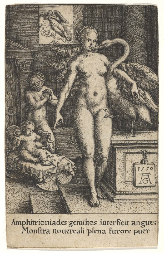 Leda with the Swan and Hercules as a Child, from The Labors of Hercules MET DP836687