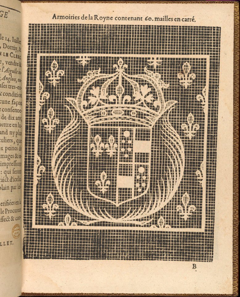 La Pratique de l'Aiguille, page 5 (recto) MET DP358158
