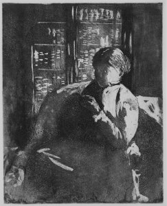 Knitting in the Library MET MM19330