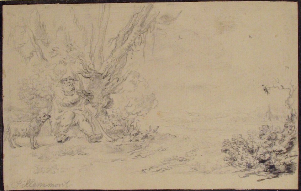 Landscape with Seated Shepherd and Dog MET 47.100.1166