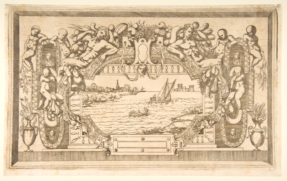 Landscape with Ornamental Frame MET DP816685