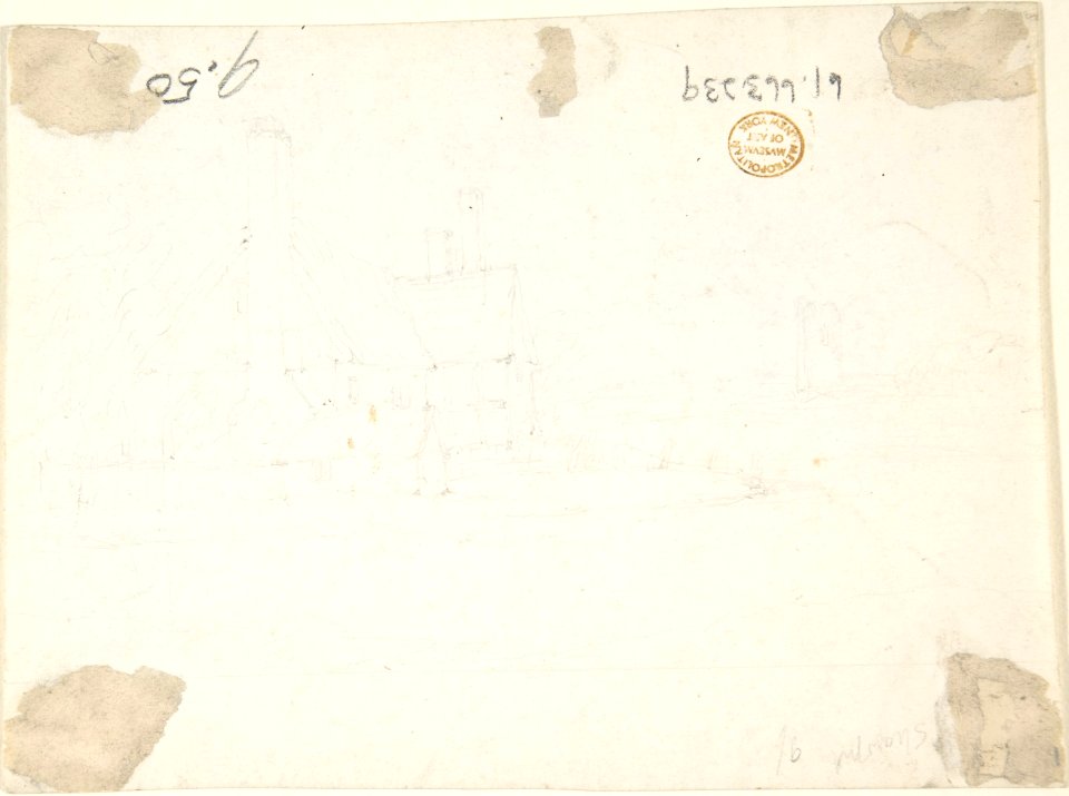 Landscape with a Bridge (recto); Thatched Cottage (verso) MET DP806105