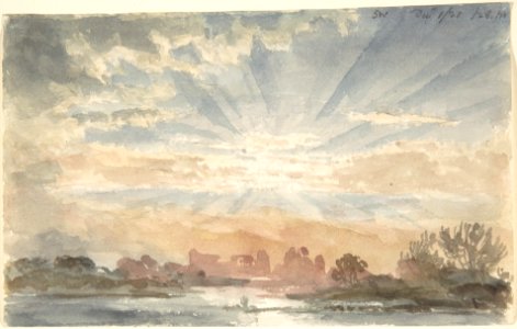 Landscape with Rising Sun, December 1, 1828, 8-30 a.m. MET DP804265
