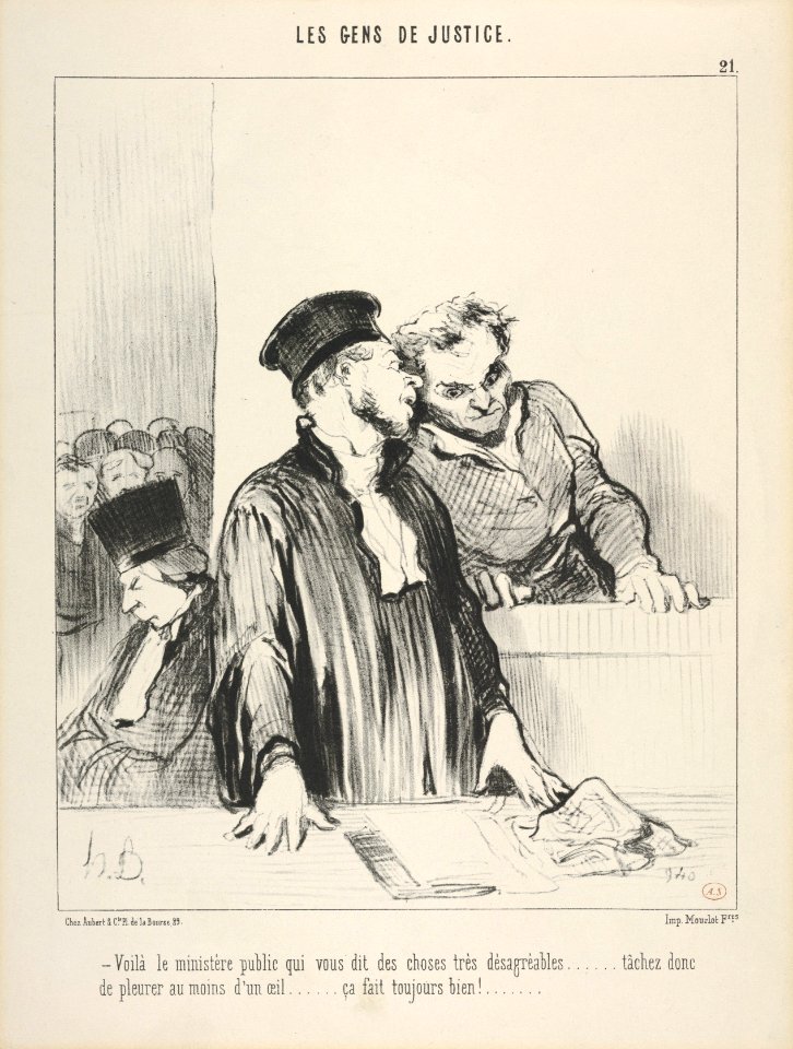 Le Gens de Justice, Plate 21, "Voila le ministere public qui vous dit des choses tres desagreeables" MET DP833796