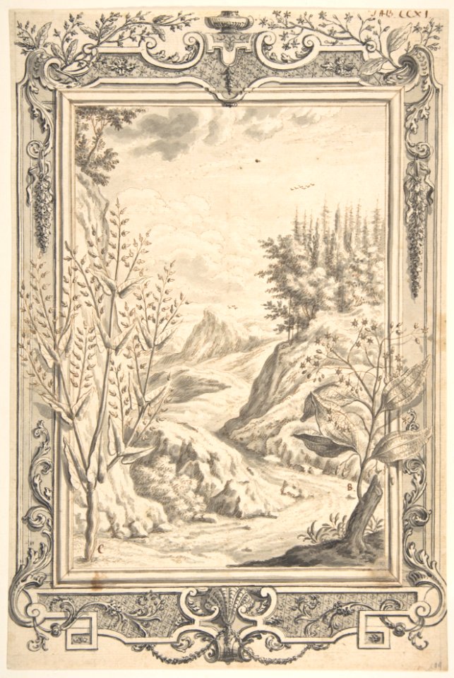 Landscape with Ornamental Frame MET DP802918