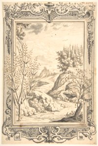 Landscape with Ornamental Frame MET DP802918