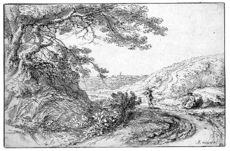 Landscape with old trees and figures MET 051.3r1 99L