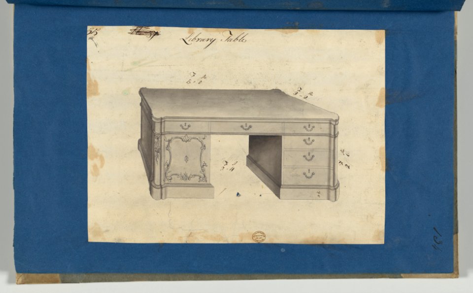 Library Table, from Chippendale Drawings, Vol. II MET DP-14176-023
