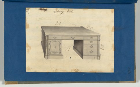 Library Table, from Chippendale Drawings, Vol. II MET DP-14176-023
