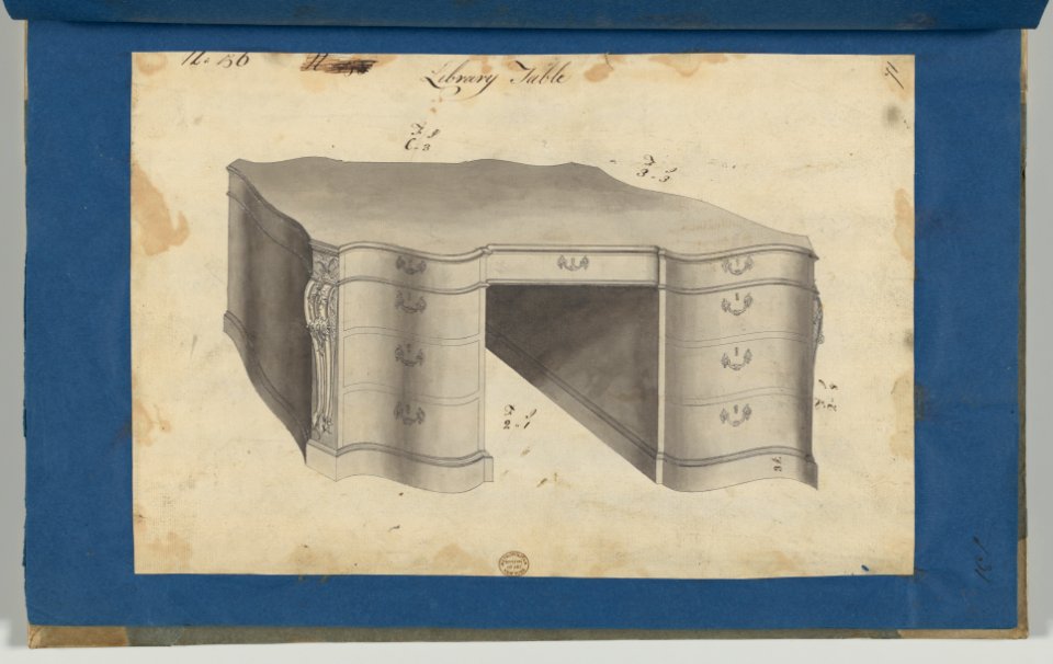 Library Table, from Chippendale Drawings, Vol. II MET DP-14176-020