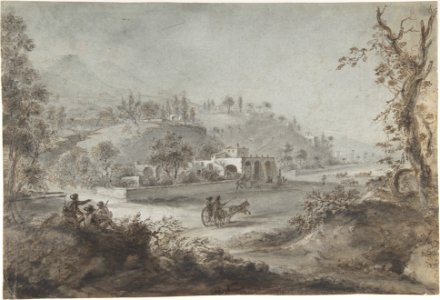 Landscape Prospect with a Buggy and a Herd of Goats MET DP801605