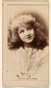 Lottie Williams, from the Actresses series (N245) issued by Kinney Brothers to promote Sweet Caporal Cigarettes MET DP859866