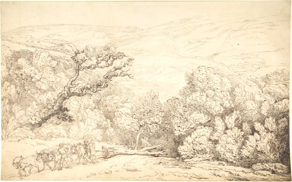 Landscape with Oxen and Felled Tree MET DP805925