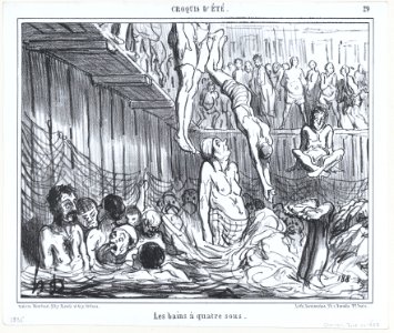 Les bains à quatre sous, from Croquis d'Été, published in Le Charivari, June 29, 1858 MET DP876707
