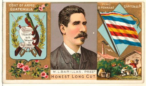 M. L. Barillas, President of Guatemala, from the Rulers, Flags, and Coats of Arms series (N126-1) issued by W. Duke, Sons & Co. MET DPB873780