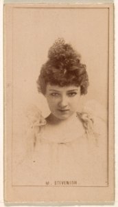 M. Stevenson, from the Actresses series (N245) issued by Kinney Brothers to promote Sweet Caporal Cigarettes MET DP859620