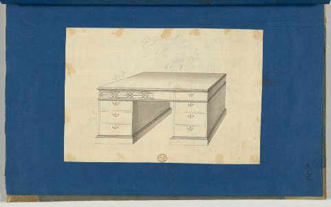 Library Table, from Chippendale Drawings, Vol. II MET DP-14176-024