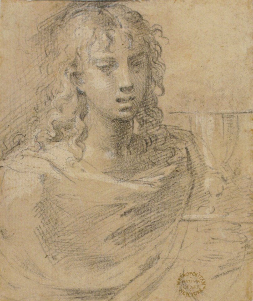 Madonna and Child (recto); Head and Bust of Saint John the Evangelist (verso) MET 10.45.2b