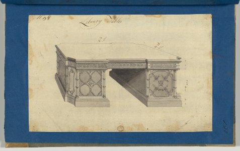 Library Table, from Chippendale Drawings, Vol. II MET DP-14176-019