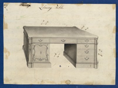Library Table, from Chippendale Drawings, Vol. II MET DP104287