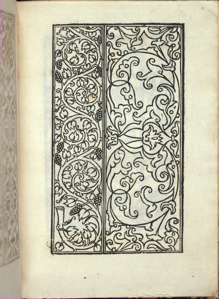 Libro quarto. De rechami per elquale se impara in diuersi modi lordine e il modo de recamare...Opera noua, page 16 (recto) MET DP353794