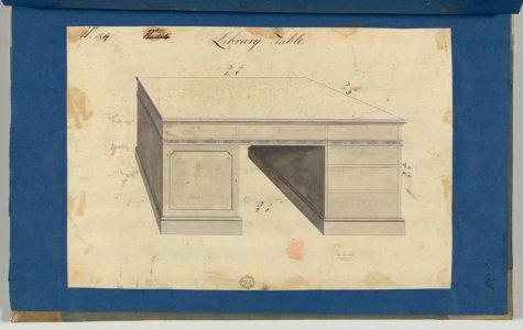 Library Table, from Chippendale Drawings, Vol. II MET DP-14176-021