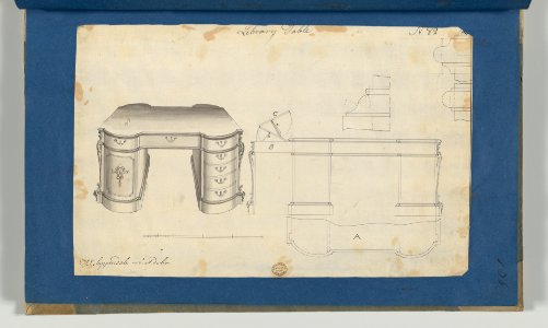 Library Table, from Chippendale Drawings, Vol. II MET DP-14176-025