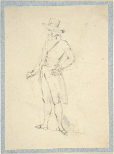 Man in broad brimmed hat (sketchbook page) MET DP805076