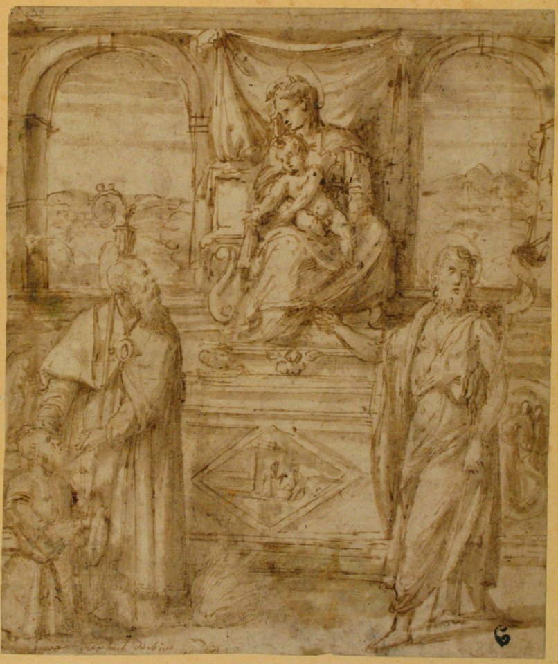 Madonna and Child Enthroned with Saint Basil the Great and Saint John the Baptist and Donor MET 1975.131.45