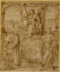Madonna and Child Enthroned with Saint Basil the Great and Saint John the Baptist and Donor MET 1975.131.45