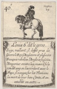 Louis 6.-e dit le gros - Sage, vaillant..., from 'Game of the Kings of France' (Jeu des Rois de France) MET DP831119