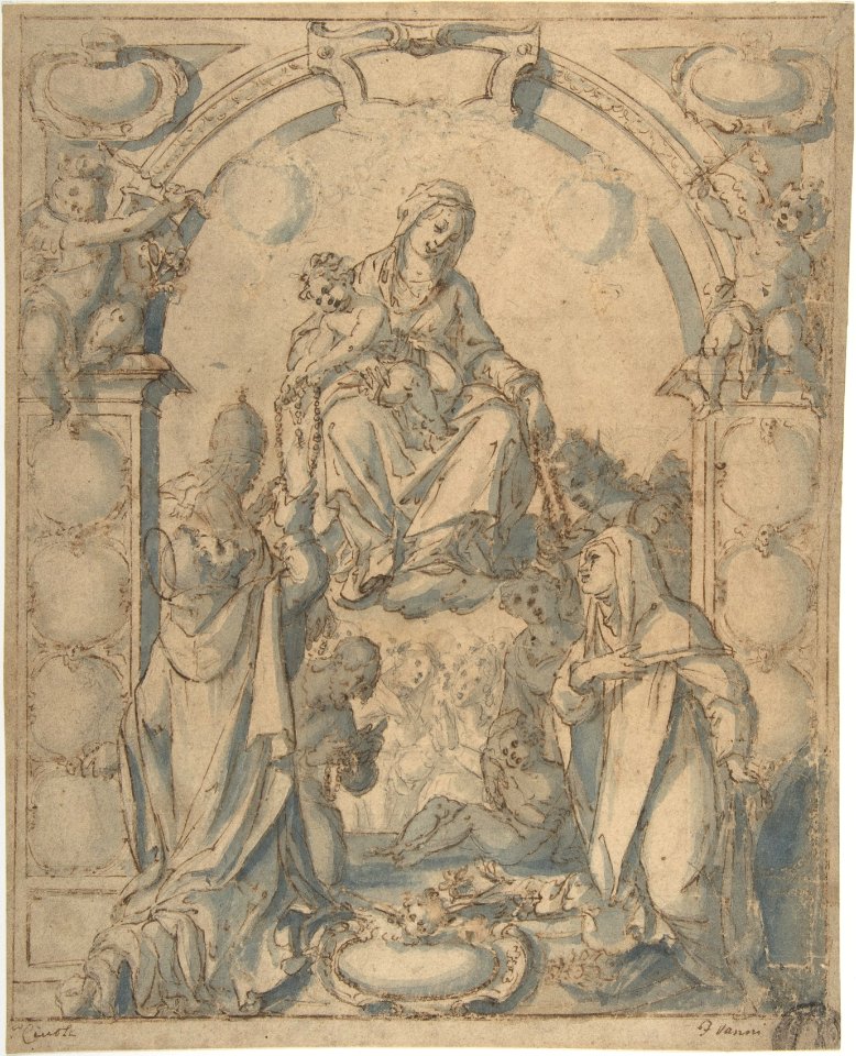 Madonna and Child Adored by Two Saints MET DP802048