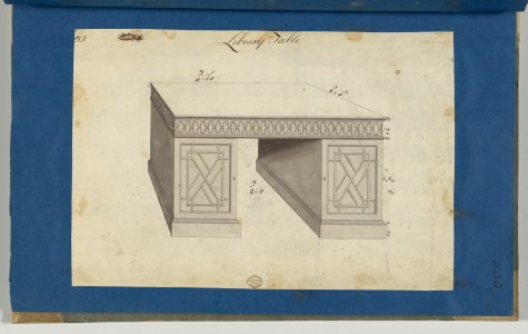 Library Table, from Chippendale Drawings, Vol. II MET DP-14176-022