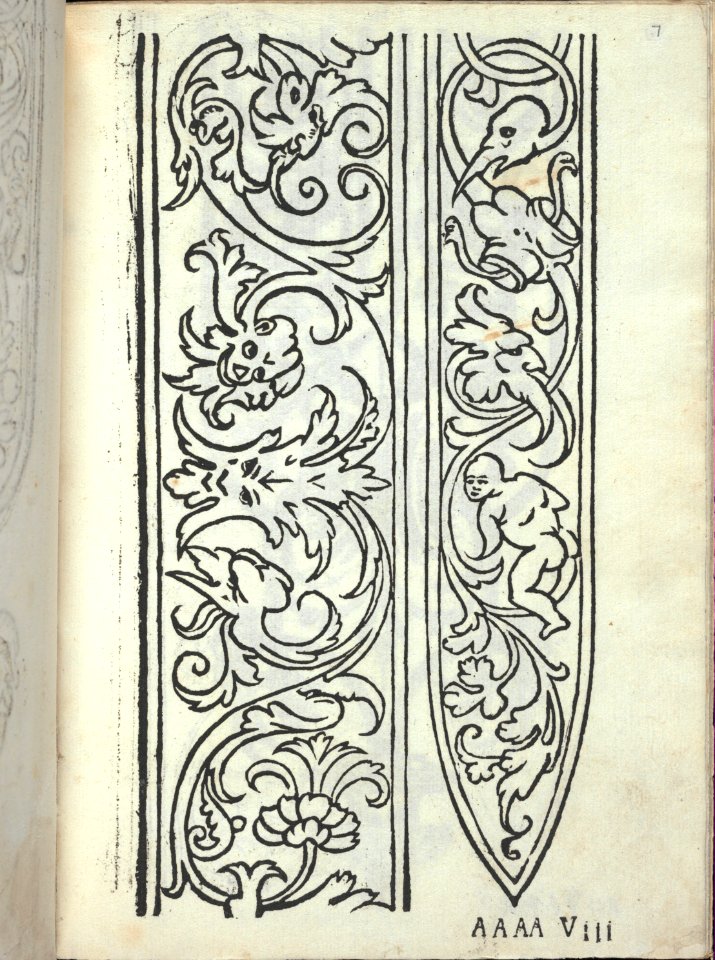Libro quarto. De rechami per elquale se impara in diuersi modi lordine e il modo de recamare...Opera noua, page 7 (recto) MET DP353785