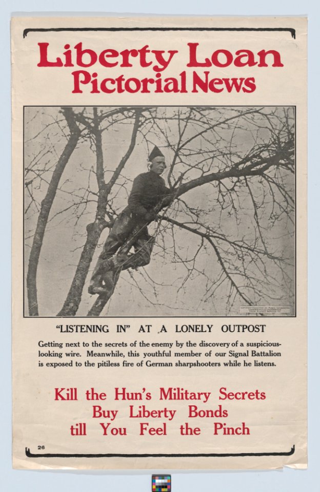 Liberty Loan pictorial news, "listening in" at a lonely outpost MET DP876895