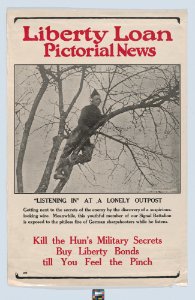 Liberty Loan pictorial news, "listening in" at a lonely outpost MET DP876895