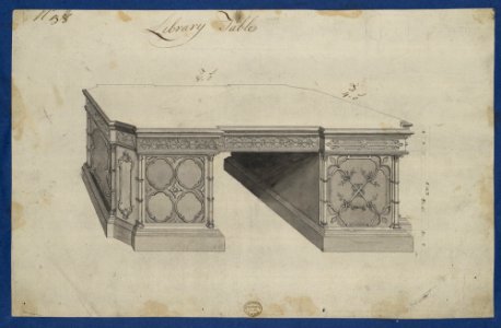 Library Table, from Chippendale Drawings, Vol. II MET DP104283