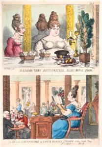 Madame Very Restauranteur, Palais Royal Paris and La Belle Liminaudiere au Caffee De Mille Collone, Palais Royale Paris MET DP881826