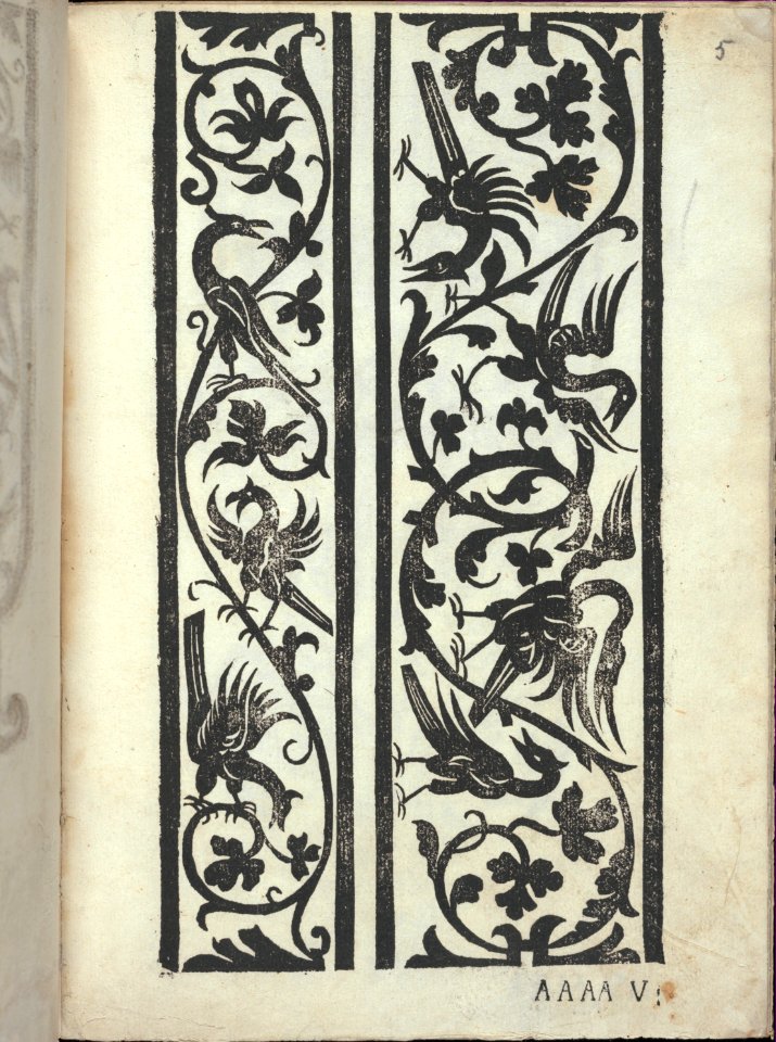 Libro quarto. De rechami per elquale se impara in diuersi modi lordine e il modo de recamare...Opera noua, page 5 (recto) MET DP353783