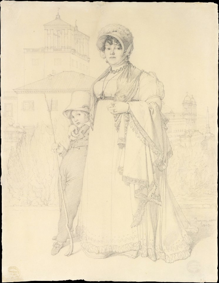 Madame Guillaume Guillon Lethière, née Marie-Joseph-Honorée Vanzenne, and her son Lucien Lethière MET DT5269