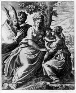 Madonna and Child -Madonna and Child with St. Catherine, St. Joseph and A Bishop- MET 271216