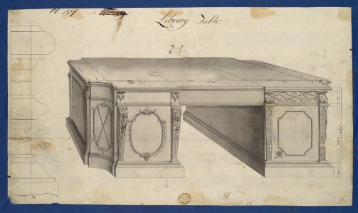 Library Table, from Chippendale Drawings, Vol. II MET DP104281