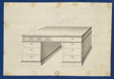 Library Table, from Chippendale Drawings, Vol. II MET DP104288