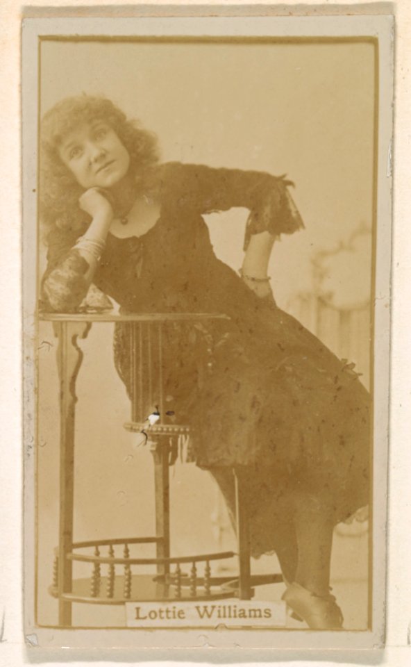 Lottie Williams, from the Actresses series (N245) issued by Kinney Brothers to promote Sweet Caporal Cigarettes MET DP859869