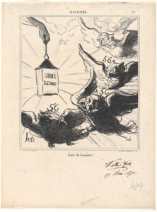 Look out for the light!, from 'News of the day,' published in Le Charivari, April 5, 1870 MET DP877822