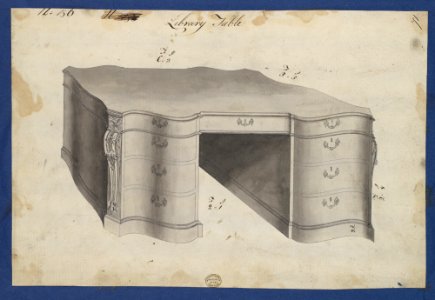 Library Table, from Chippendale Drawings, Vol. II MET DP104284